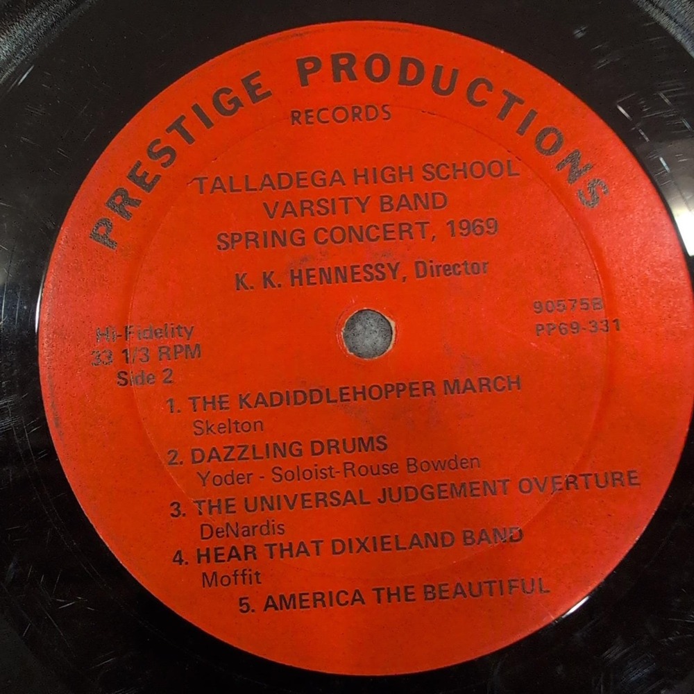 Talladega High School Varsity Band Spring Concert 1969 Vinyl LP Prestige Records - Picture 3 of 5